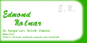 edmond molnar business card