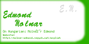 edmond molnar business card